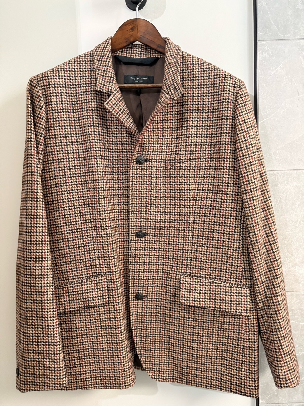 rag & bone Brown Houndstooth Sport Coat